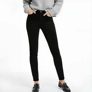 J.Crew High Rise Velvet Toothpick Jeans Black 29T